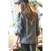 Women's Denim Shirring Sleeve Top - Mazik - 3 of 4