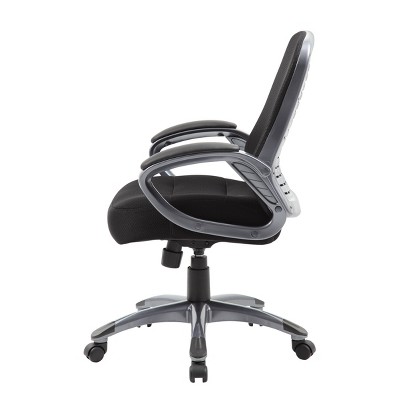 ErgoComfort High Back Swivel Task Chair with Mesh & Leather Accents