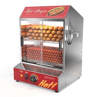 Winado 42.3QT 500W 110V Hot Dog Steamer With Bun Warmer
