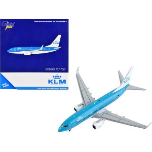 Boeing 737-700 Commercial Aircraft "KLM Royal Dutch Airlines" Blue and White 1/400 Diecast Model Airplane by GeminiJets - 1 of 3