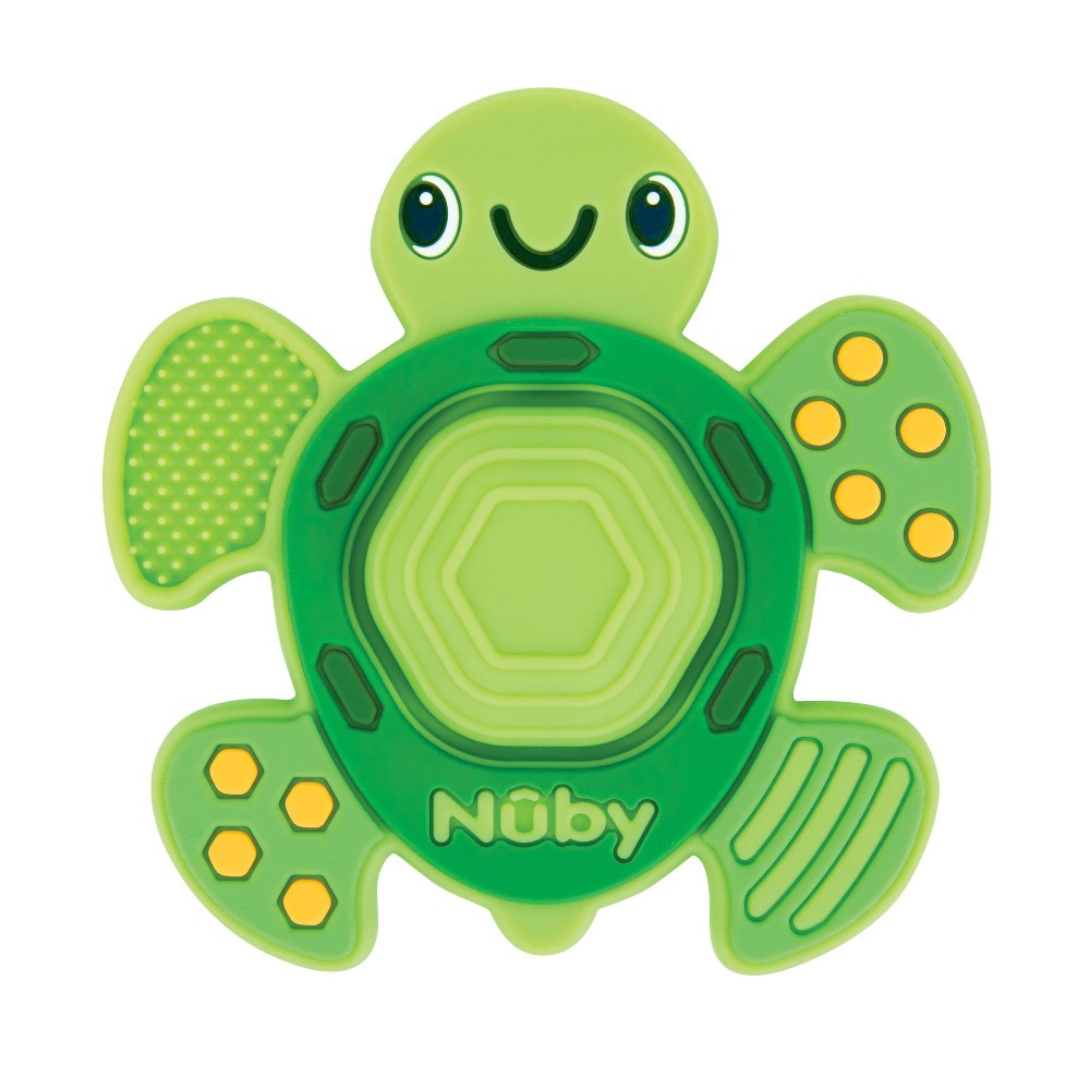 Photos - Rattle / Teether Nuby Teethe N' Pop Sensory Play Silicone Teether for Babies - Turtle Design 