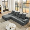 GDFStudio Tyler Modern 110" Velvet Compressed Foam Floor L-Shape Sectional Sofa - 2 of 4