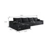 Cloud Couch with L-Shape Chaise,Modern Modular Sofa with Deep Seat, Upholstered Couches for Living Room Bedroom Black - 4 of 4