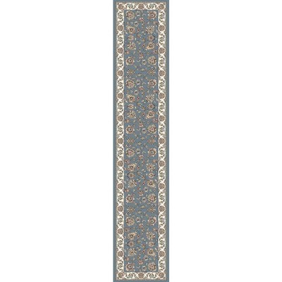 Ancient Garden 57365 Light Blue/Ivory 2.2X11 Runner