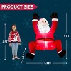 Joyfy 6ft LED Hanging Santa Inflatable - Climbing Blow-Up Decor for Indoor/Outdoor Holiday Displays - 3 of 4