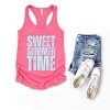 Simply Sage Market Sweet Summer Time Block Distressed Racerback Tank - 3 of 4