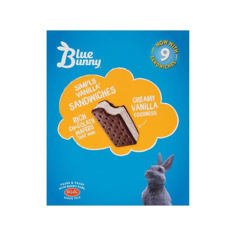 Blue Bunny Frozen Premium Sandwiches Vanilla - 9ct, 3 of 7