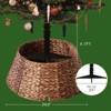 JIONJOY Natural Seagrass Christmas Tree Collar & Woven Skirt, Stand Base Cover for 4-9ft Trees, Indoor Holiday Decoration - 2 of 4