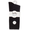 Memoi Women's Organic Cotton Basic Flat Knit Crew Sock - 4 of 4