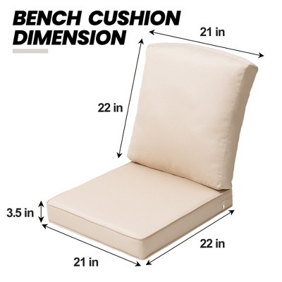Patio Chair Cushions Waterproof for Outdoor Furniture with Removable Cover Deep Seat & Back Cushion