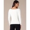 INSPIRE CHIC Women's Cowl Neck Long Sleeves Fitted Layering Soft T-Shirt - 4 of 4