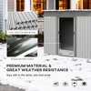 NicBex 6' x 4' Outdoor Storage Shed with Double Sliding Doors and 2 Air Vents for Backyard, Patio, Lawn, Silver - 4 of 4