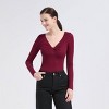 Women's Long Sleeve Twisted V-Neck Front Knit Top - A New Day™ - 3 of 3
