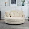 Hrinhom 60"W Oversized Faux Fur Upholstered Single Sofa Chair With 5 Pillows,Accent Chair - 2 of 4