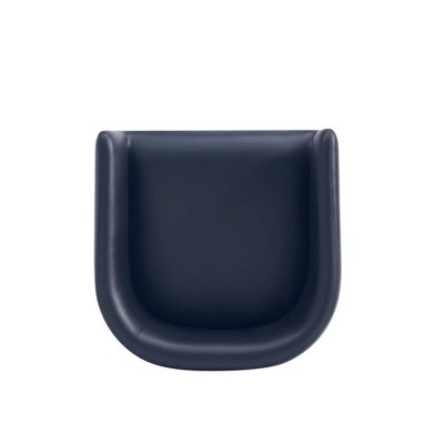 Set of 2 Black Leather and Gold Metal Barstools