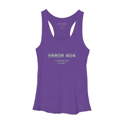 Women's Design By Humans Error 404 Costume not found, Halloween Design By InfaredDesigns Racerback Tank Top