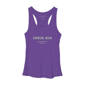 Women's Design By Humans Error 404 Costume not found, Halloween Design By InfaredDesigns Racerback Tank Top - 1 of 3
