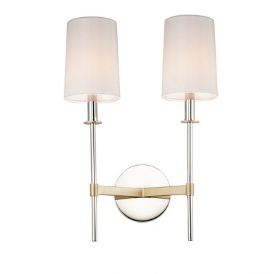 Maxim Lighting Uptown 2 - Light Wall Light in  Satin Brass/Polished Nickel