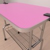 UbMelt Folding Pet Grooming Table with Adjustable Arms,Nooses,Clamps and Mesh Tray for Medium/Large Dogs,Gray/Pink - 4 of 4