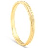 Pompeii3 14K Yellow Gold 2mm Milgrain Wedding Comfort Ring Band - 3 of 4