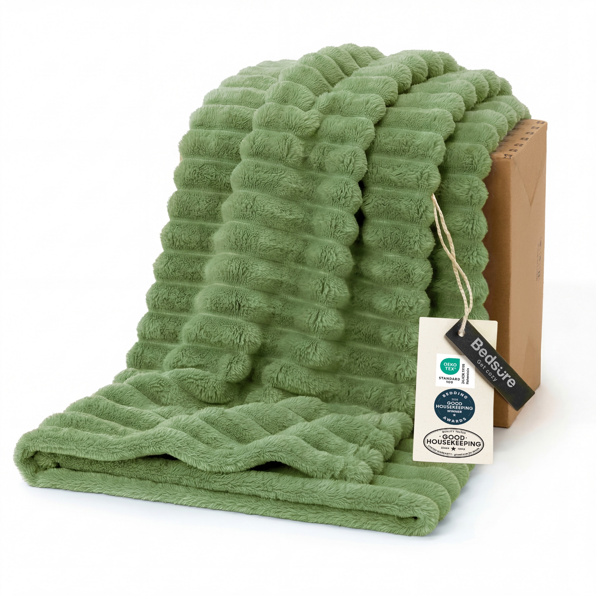 Bed Blanket With Chunky Corduroy Throw Size Reseda - Bedsure