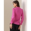INSPIRE CHIC Women's Bow Tie Neck Elegant Long Sleeve Solid Work Office Blouse - 4 of 4