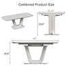 GDFStudio Elara Industrial Expandable Dining Table with U-Shaped Leg - 3 of 4