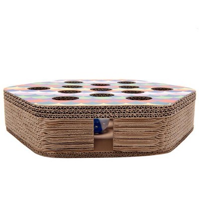 FurHaven Busy Box Corrugated Cat Scratcher With Catnip