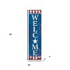 HomeRoots 36" Red White And Blue July Fourth Wood Welcome Reversible Porch Sign - 3 of 4