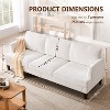 Gericco 3 Seater Sofa Couch with Deep Seats, 89" Mid Century Modern Upholstered Sofa, Comfy Corduroy Sofas with Armrests - 2 of 4