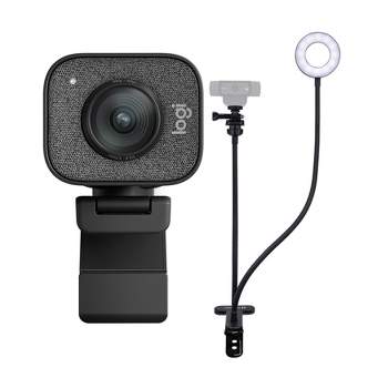 Logitech StreamCam Plus Webcam with Tripod and Yeti Blackout Mic