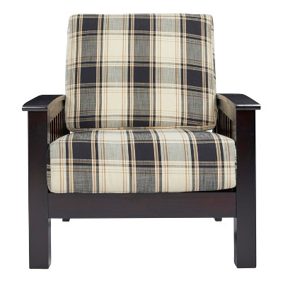 Maison Hill Mission Style Armchair - Brown / Black - Handy Living