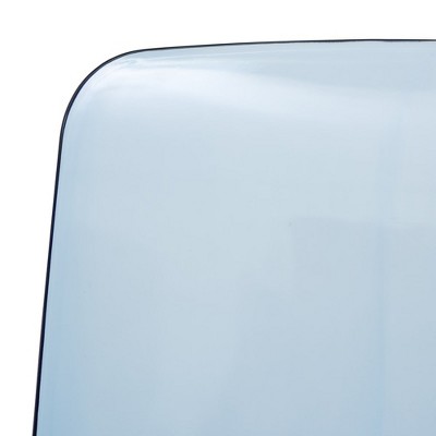 Murray 33" Transparent Blue Plastic Dining Chair, Set of 2