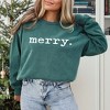 Simply Sage Market Women's  Garment Dyed Graphic Sweatshirt Merry Typewriter - 2 of 4