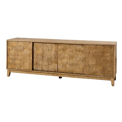Jules Modern 72" TV Stand for TVs up to 78" with Hexagonal Cabinet Doors|ARTFUL LIVING DESIGN
