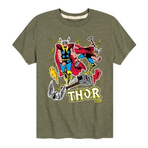 Boys' - Marvel - Thor Stickers Style Short Sleeve Graphic T-Shirt - 1 of 4