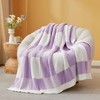 Snuggle Sac Fluffy Buffalo Plaid Throw Blanket,Reversible Cozy Throw,Classic Checkered Style - 4 of 4
