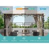 Bigget Steel 10x12 Soft-top Grill Gazebo with Mosquito Net Outdoor Tent for Gardens, Patio, Backyard - 2 of 4