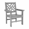 ORRD Set of 2 HDPE Outdoor Dining Chairs, Weather-Resistant Patio & Garden Chairs, Grey Porch Chairs - 2 of 4