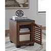 Signature Design by Ashley Kallari  Chairside End Table Two Tone Wood Storage Cabinet, Warm Brown - 4 of 4