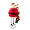 Lori Mitchell 6.75 In Jolly Snow Santa Christmas Snowman Wreath Bell Figurines - 4 of 4