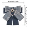 INSPIRE CHIC Women's Ribbon Plaid Faux Rhinestone Retro Bow Ties - 2 of 4