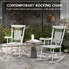 Aghana Digitals 2-Pack White Wooden Outdoor Rocking Chairs, 350 lbs Capacity, High Back & Wide Seat - 4 of 4