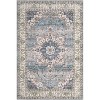 Vintage Floral Print Area Rug - Washable Non-Slip Low Pile Carpet for Dining Room, Office, Bedroom Living Room Floor Mat - 2 of 4