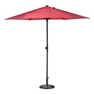 Yescom 7.5ft Outdoor Patio Umbrella with Base Included Heavy Duty Weighted Stand Holder with Scale Tilt Sunshade Garden Parasol for Yard Market Pool - 1 of 4