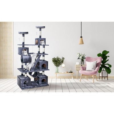 Go Pet Club 87" Cat Tree Climber with Swing and Sisal Scratching Post F216