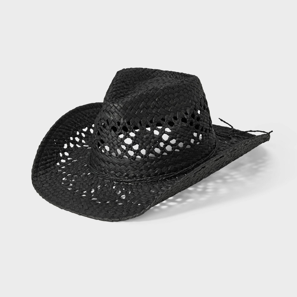 Open Weave Western Cowboy Hat - Wild Fable™ Black