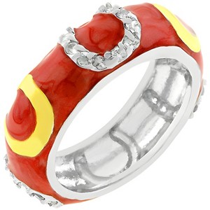 Slickblue Eye-Catching 1 ct. Western Enamel Horseshoe Ring, Avilable in Sizes 7 to 10 - 1 of 4