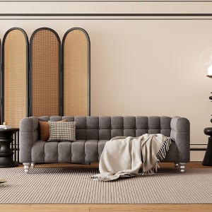 NicBex Couches for Living Room 42inch Cloud Couch Modern Dutch Fluff Upholstered Single Sofa Couch 1-seat Sofa with Solid Wood Legs - 1 of 4