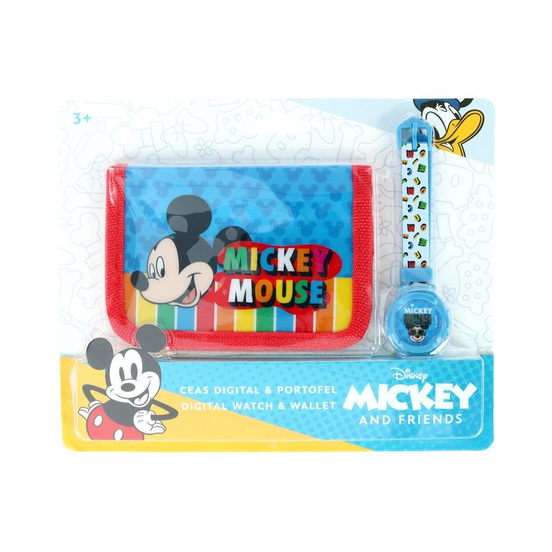 Textiel Trade Kid's Disney Mickey Mouse Digital Watch and Wallet Set, 2 of 7
